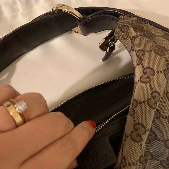 Gucci monogram “horsebit” Hobo - Picture 7 of 8